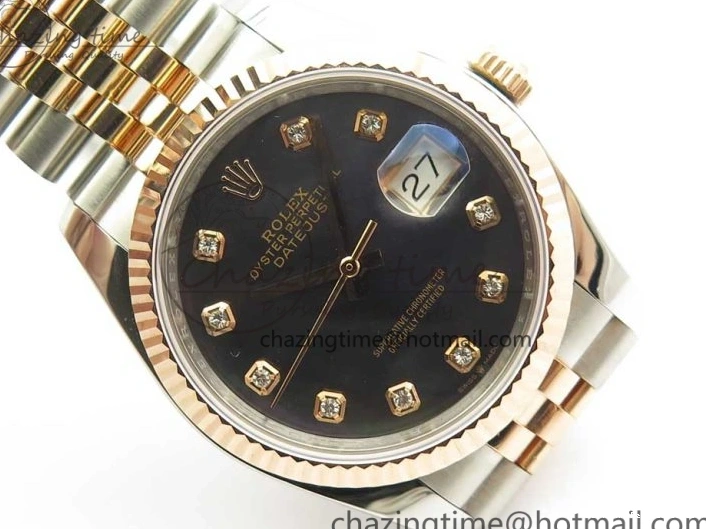 Best AAA Replica Sites 116231 Bracelet Diam on GMF Dial Wrapped 904 3274 SS RG Black FashionForward 36mm SS Wrapped Jubilee A DateJust MOP RG 0121